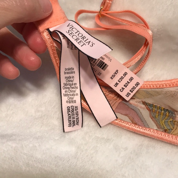 Victoria’s Secret bralette peach floral size XS - Picture 5 of 5